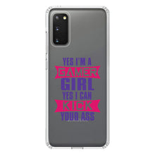 DistinctInk® Clear Shockproof Hybrid Case for Apple iPhone / Samsung Galaxy / Google Pixel - Yes I'm a Gamer Girl I Can Kick you’re a$$