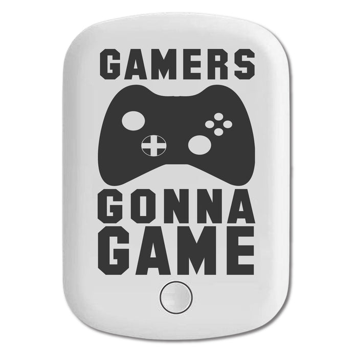 DistinctInk Magnetic Battery Pack, Wireless Portable Charger with USB-C Cable, Compatible with MagSafe iPhone 14 / 13 / 12 Series - Gamers Gonna Game - Video Games