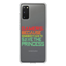 DistinctInk® Clear Shockproof Hybrid Case for Apple iPhone / Samsung Galaxy / Google Pixel - Gamers; Because Somebody Has to Save Princess