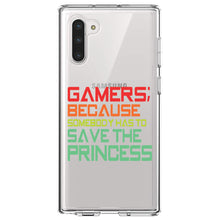 DistinctInk® Clear Shockproof Hybrid Case for Apple iPhone / Samsung Galaxy / Google Pixel - Gamers; Because Somebody Has to Save Princess