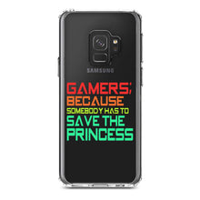 DistinctInk® Clear Shockproof Hybrid Case for Apple iPhone / Samsung Galaxy / Google Pixel - Gamers; Because Somebody Has to Save Princess
