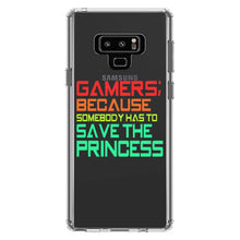 DistinctInk® Clear Shockproof Hybrid Case for Apple iPhone / Samsung Galaxy / Google Pixel - Gamers; Because Somebody Has to Save Princess