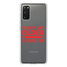 DistinctInk® Clear Shockproof Hybrid Case for Apple iPhone / Samsung Galaxy / Google Pixel - I Don't Get Older I Level Up - Gamer