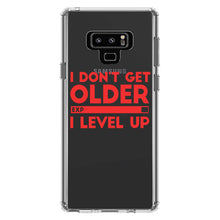 DistinctInk® Clear Shockproof Hybrid Case for Apple iPhone / Samsung Galaxy / Google Pixel - I Don't Get Older I Level Up - Gamer