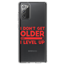 DistinctInk® Clear Shockproof Hybrid Case for Apple iPhone / Samsung Galaxy / Google Pixel - I Don't Get Older I Level Up - Gamer