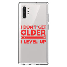 DistinctInk® Clear Shockproof Hybrid Case for Apple iPhone / Samsung Galaxy / Google Pixel - I Don't Get Older I Level Up - Gamer