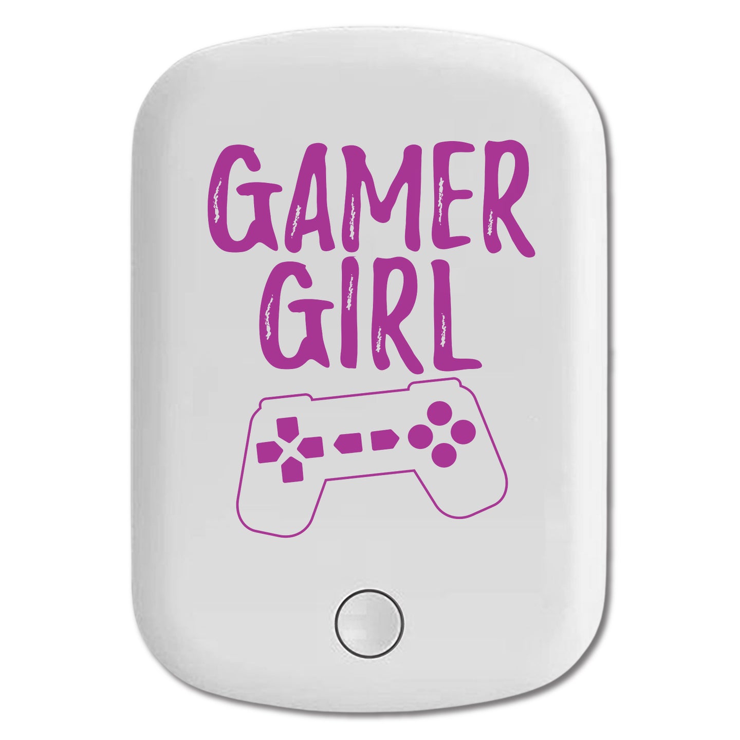 DistinctInk Magnetic Battery Pack, Wireless Portable Charger with USB-C Cable, Compatible with MagSafe iPhone 14 / 13 / 12 Series - Gamer Girl - Video Games