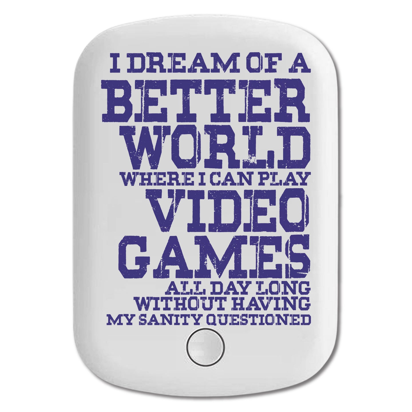 DistinctInk Magnetic Battery Pack, Wireless Portable Charger with USB-C Cable, Compatible with MagSafe iPhone 14 / 13 / 12 Series - Dream of Better World Play Video Games All Day
