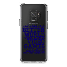 DistinctInk® Clear Shockproof Hybrid Case for Apple iPhone / Samsung Galaxy / Google Pixel - Dream of Better World Play Video Games All Day