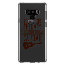 DistinctInk® Clear Shockproof Hybrid Case for Apple iPhone / Samsung Galaxy / Google Pixel - Don't Need Therapy Need to Play Guitar