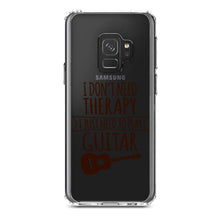 DistinctInk® Clear Shockproof Hybrid Case for Apple iPhone / Samsung Galaxy / Google Pixel - Don't Need Therapy Need to Play Guitar