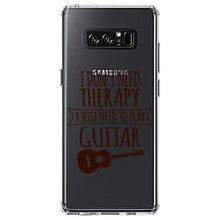 DistinctInk® Clear Shockproof Hybrid Case for Apple iPhone / Samsung Galaxy / Google Pixel - Don't Need Therapy Need to Play Guitar