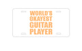Custom Aluminum Decorative Vanity Front License Plate - World's Okayest Guitar Player