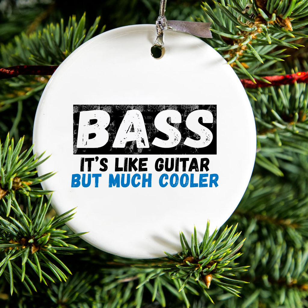 It's Like Guitar But Much Cooler Ceramic Ornament, view 2