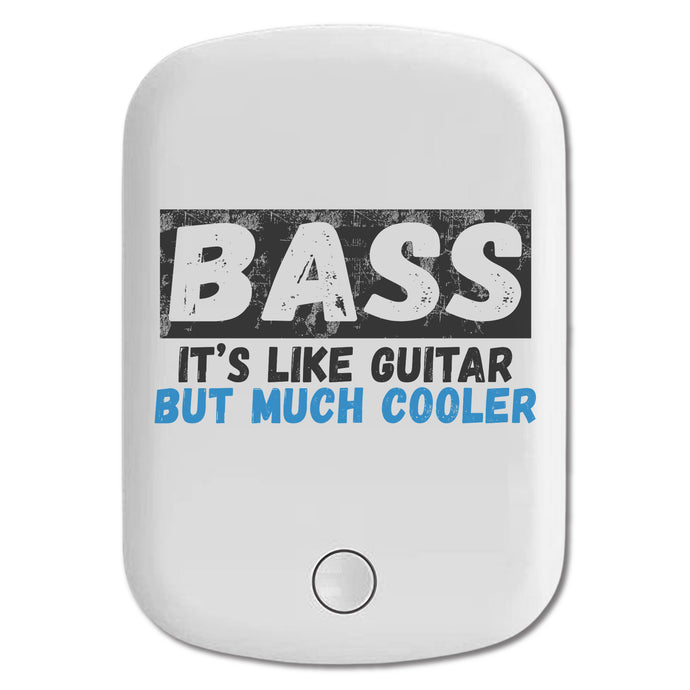DistinctInk Magnetic Battery Pack, Wireless Portable Charger with USB-C Cable, Compatible with MagSafe iPhone 14 / 13 / 12 Series - Bass - It's Like Guitar But Much Cooler