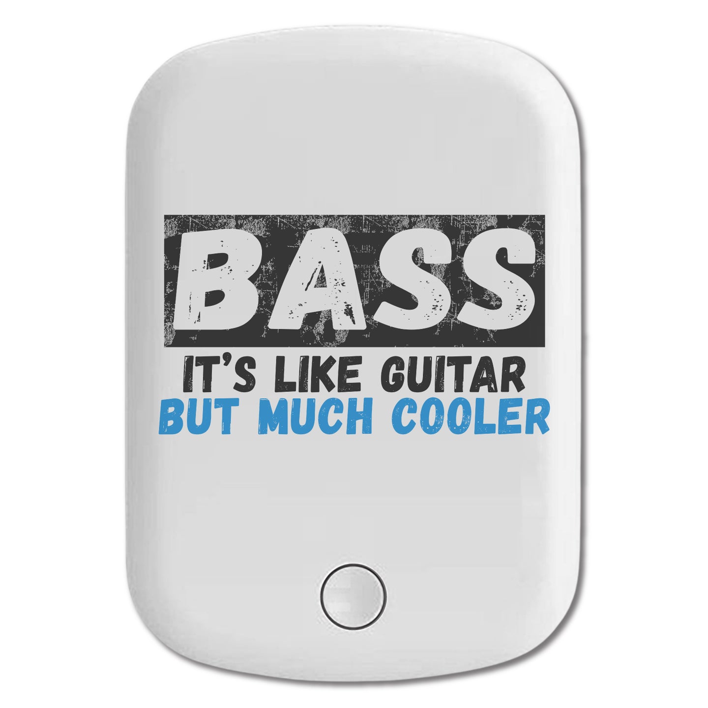 DistinctInk Magnetic Battery Pack, Wireless Portable Charger with USB-C Cable, Compatible with MagSafe iPhone 14 / 13 / 12 Series - Bass - It's Like Guitar But Much Cooler
