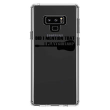 DistinctInk® Clear Shockproof Hybrid Case for Apple iPhone / Samsung Galaxy / Google Pixel - Did I Mention That I Play Guitar?