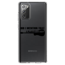 DistinctInk® Clear Shockproof Hybrid Case for Apple iPhone / Samsung Galaxy / Google Pixel - Did I Mention That I Play Guitar?