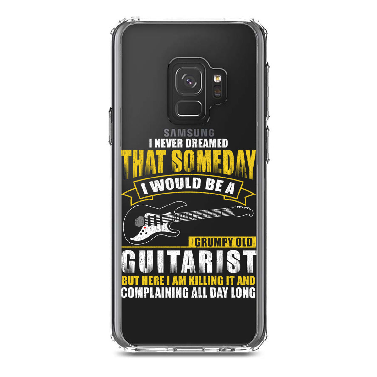 Never Dreamed I'd Be Grumpy Old Guitarist Clear Shockproof iPhone Case, view 19