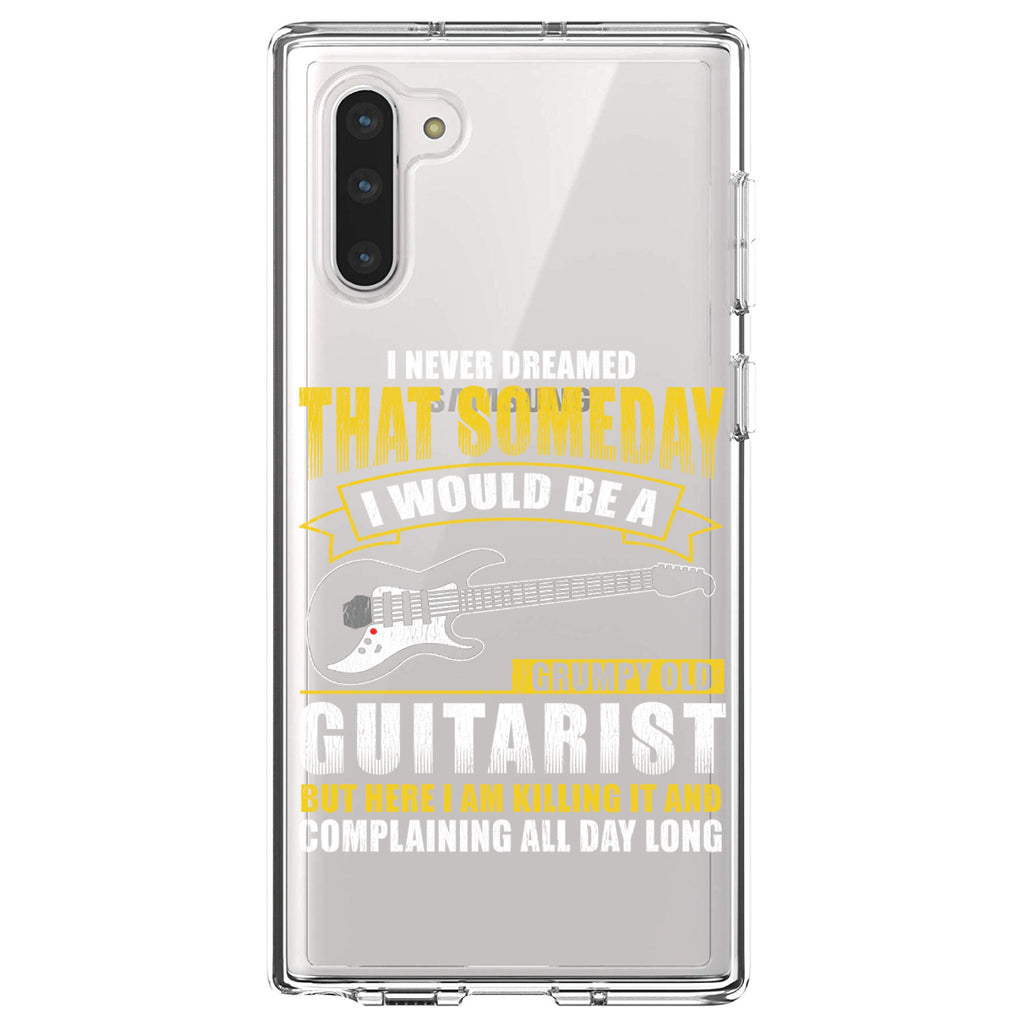 Never Dreamed I'd Be Grumpy Old Guitarist Clear Shockproof iPhone Case, view 9