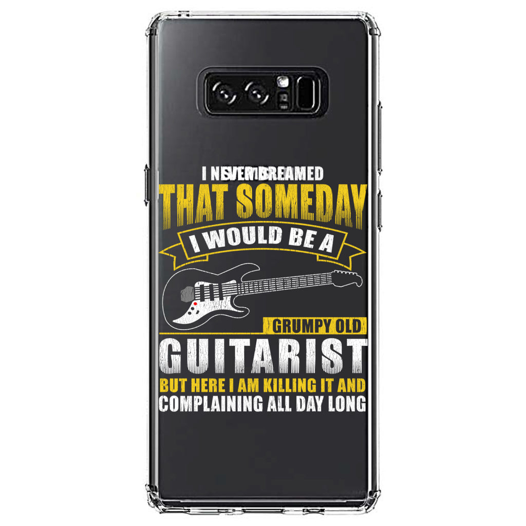 Never Dreamed I'd Be Grumpy Old Guitarist Clear Shockproof iPhone Case, view 12