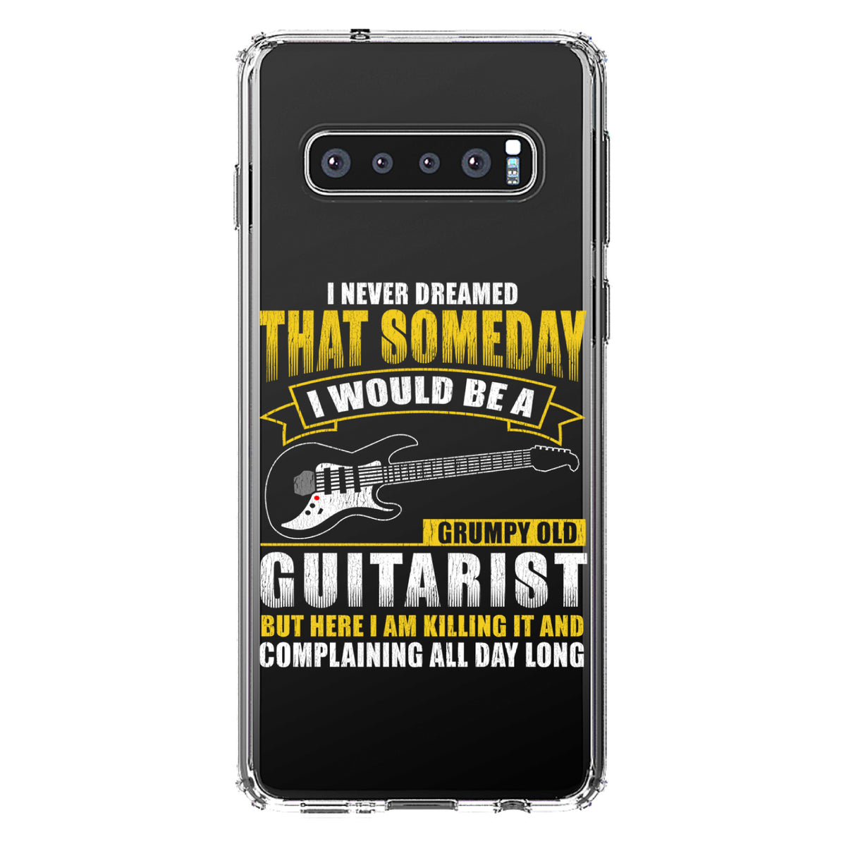 Never Dreamed I'd Be Grumpy Old Guitarist Clear Shockproof iPhone Case, view 17