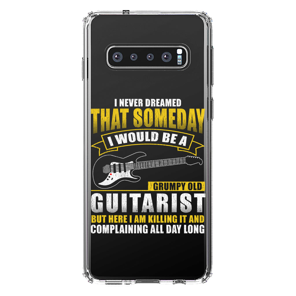 Never Dreamed I'd Be Grumpy Old Guitarist Clear Shockproof iPhone Case, view 16