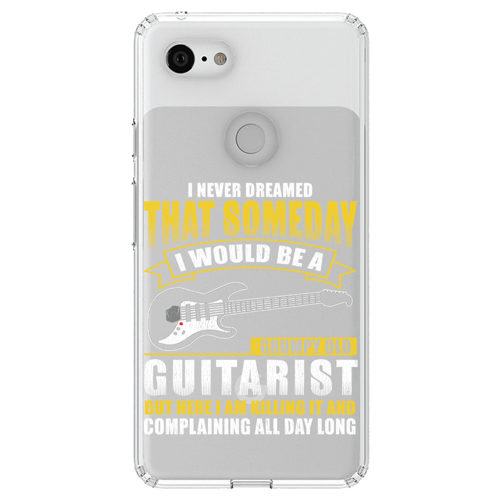 Never Dreamed I'd Be Grumpy Old Guitarist Clear Shockproof iPhone Case, view 22