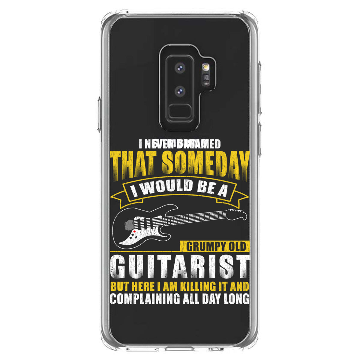 Never Dreamed I'd Be Grumpy Old Guitarist Clear Shockproof iPhone Case, view 20
