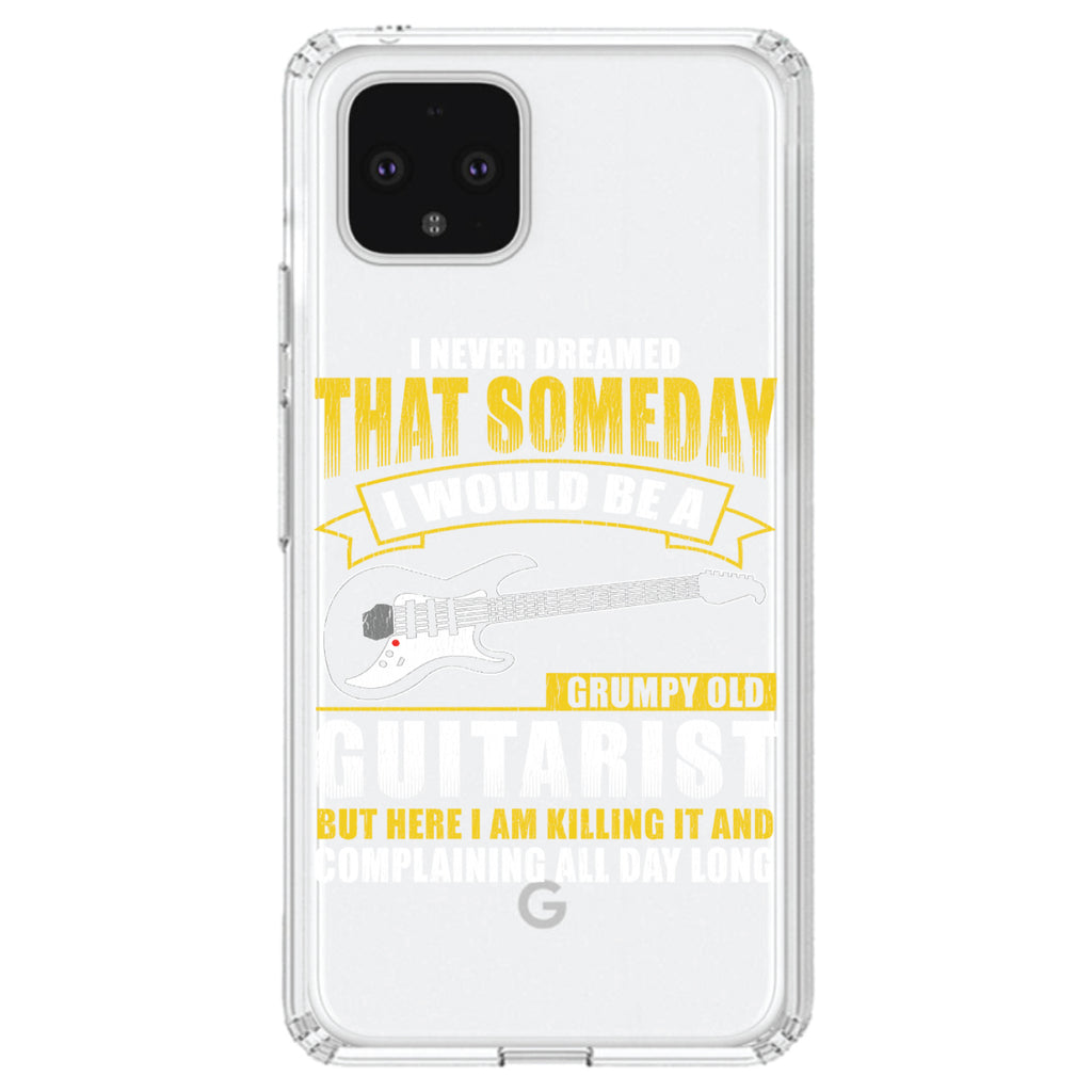 Never Dreamed I'd Be Grumpy Old Guitarist Clear Shockproof iPhone Case, view 23