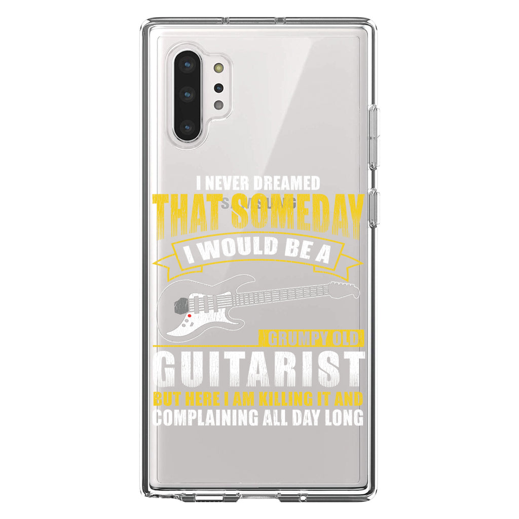 Never Dreamed I'd Be Grumpy Old Guitarist Clear Shockproof iPhone Case, view 10