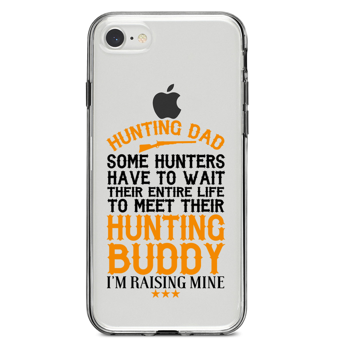 Hunting Dad, Raising My Hunting Buddy Clear Shockproof iPhone Case, view 5