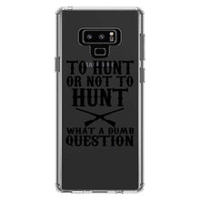 DistinctInk® Clear Shockproof Hybrid Case for Apple iPhone / Samsung Galaxy / Google Pixel - To Hunt or Not - What a Dumb Question