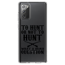 DistinctInk® Clear Shockproof Hybrid Case for Apple iPhone / Samsung Galaxy / Google Pixel - To Hunt or Not - What a Dumb Question