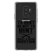 DistinctInk® Clear Shockproof Hybrid Case for Apple iPhone / Samsung Galaxy / Google Pixel - To Hunt or Not - What a Dumb Question