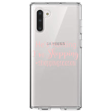 DistinctInk® Clear Shockproof Hybrid Case for Apple iPhone / Samsung Galaxy / Google Pixel - He's Hunting - I'm Shopping - #shoppingseason