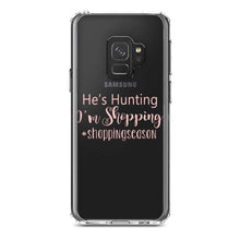 DistinctInk® Clear Shockproof Hybrid Case for Apple iPhone / Samsung Galaxy / Google Pixel - He's Hunting - I'm Shopping - #shoppingseason