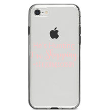 DistinctInk® Clear Shockproof Hybrid Case for Apple iPhone / Samsung Galaxy / Google Pixel - He's Hunting - I'm Shopping - #shoppingseason