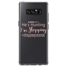 DistinctInk® Clear Shockproof Hybrid Case for Apple iPhone / Samsung Galaxy / Google Pixel - He's Hunting - I'm Shopping - #shoppingseason