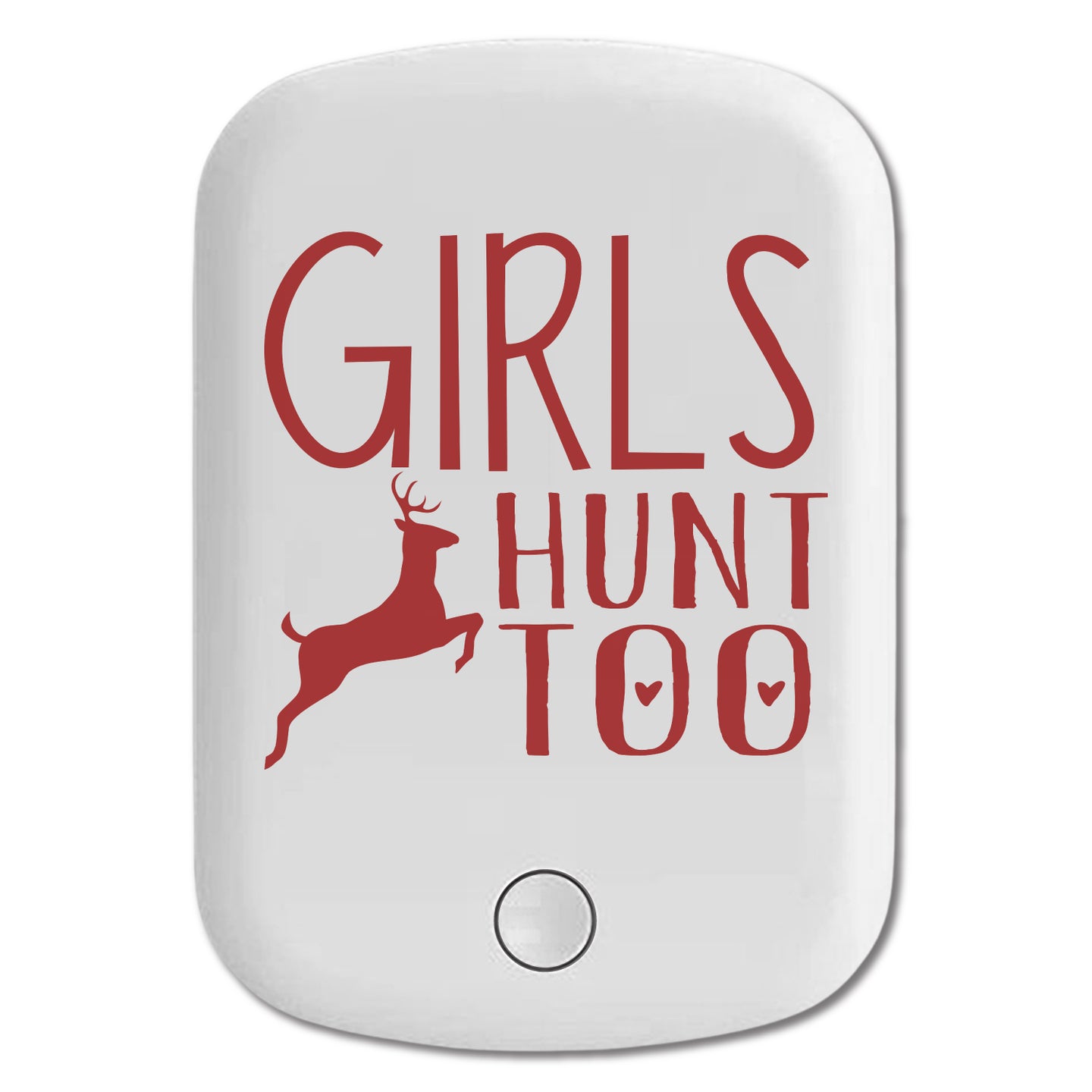 DistinctInk Magnetic Battery Pack, Wireless Portable Charger with USB-C Cable, Compatible with MagSafe iPhone 14 / 13 / 12 Series - Girls Hunt Too - Deer