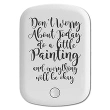 DistinctInk Magnetic Battery Pack, Wireless Portable Charger with USB-C Cable, Compatible with MagSafe iPhone 14 / 13 / 12 Series - Don't Worry About Today Do A Little Painting