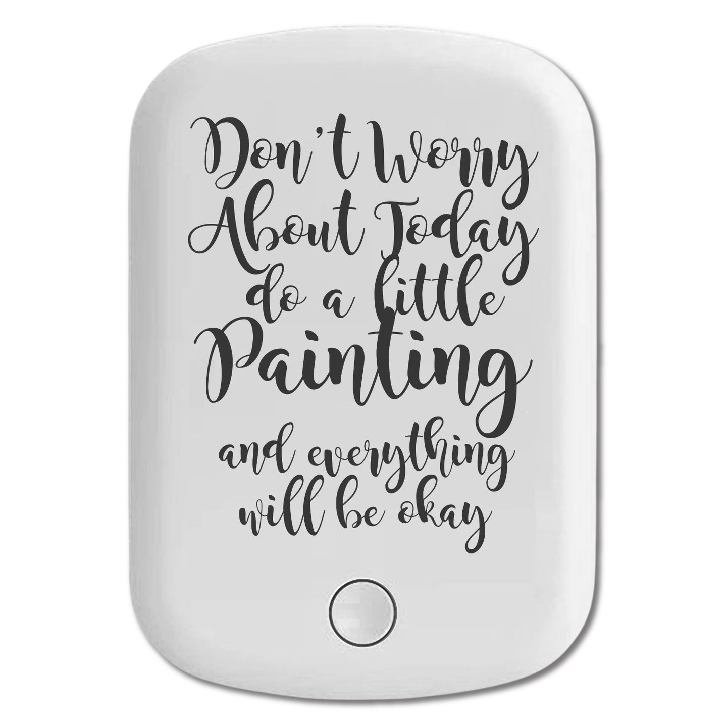 DistinctInk Magnetic Battery Pack, Wireless Portable Charger with USB-C Cable, Compatible with MagSafe iPhone 14 / 13 / 12 Series - Don't Worry About Today Do A Little Painting