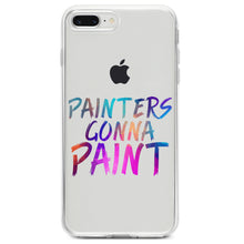 DistinctInk® Clear Shockproof Hybrid Case for Apple iPhone / Samsung Galaxy / Google Pixel - Painters Gonna Paint