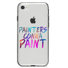 DistinctInk® Clear Shockproof Hybrid Case for Apple iPhone / Samsung Galaxy / Google Pixel - Painters Gonna Paint