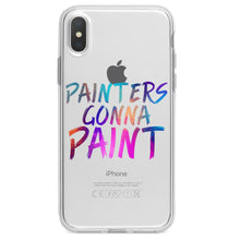 DistinctInk® Clear Shockproof Hybrid Case for Apple iPhone / Samsung Galaxy / Google Pixel - Painters Gonna Paint
