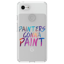 DistinctInk® Clear Shockproof Hybrid Case for Apple iPhone / Samsung Galaxy / Google Pixel - Painters Gonna Paint