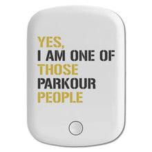 DistinctInk Magnetic Battery Pack, Wireless Portable Charger with USB-C Cable, Compatible with MagSafe iPhone 14 / 13 / 12 Series - Yes I Am One of Those Parkour People