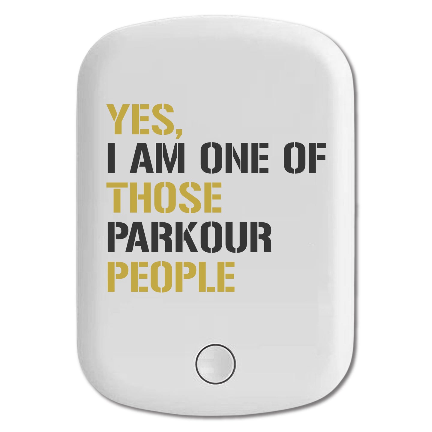DistinctInk Magnetic Battery Pack, Wireless Portable Charger with USB-C Cable, Compatible with MagSafe iPhone 14 / 13 / 12 Series - Yes I Am One of Those Parkour People