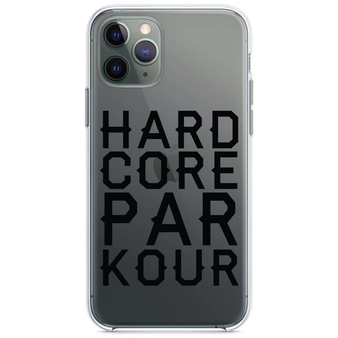 DistinctInk® Clear Shockproof Hybrid Case for Apple iPhone / Samsung Galaxy / Google Pixel - Hard Core Parkour