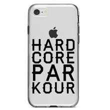 DistinctInk® Clear Shockproof Hybrid Case for Apple iPhone / Samsung Galaxy / Google Pixel - Hard Core Parkour